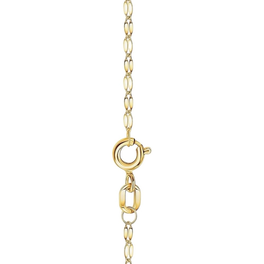 14K Gold Diamond Cut Necklace 16” 2 MM - Picture 5 of 7